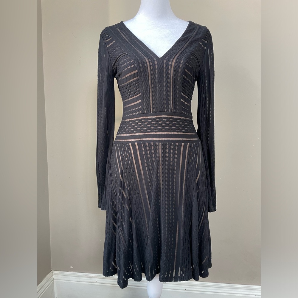Black a line dress
